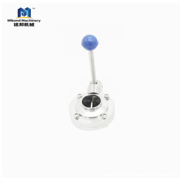 China Valve Supplier Sanitary Stainless Steel 304/ 316L butterfly valve lever-type valve